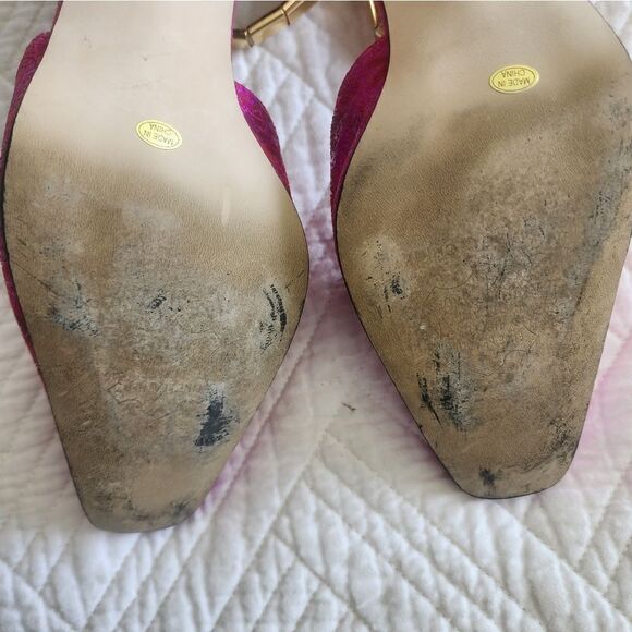 J.Renee Vintage Beautiful! tornasol hot pink elastic band heels - Picture 10 of 16